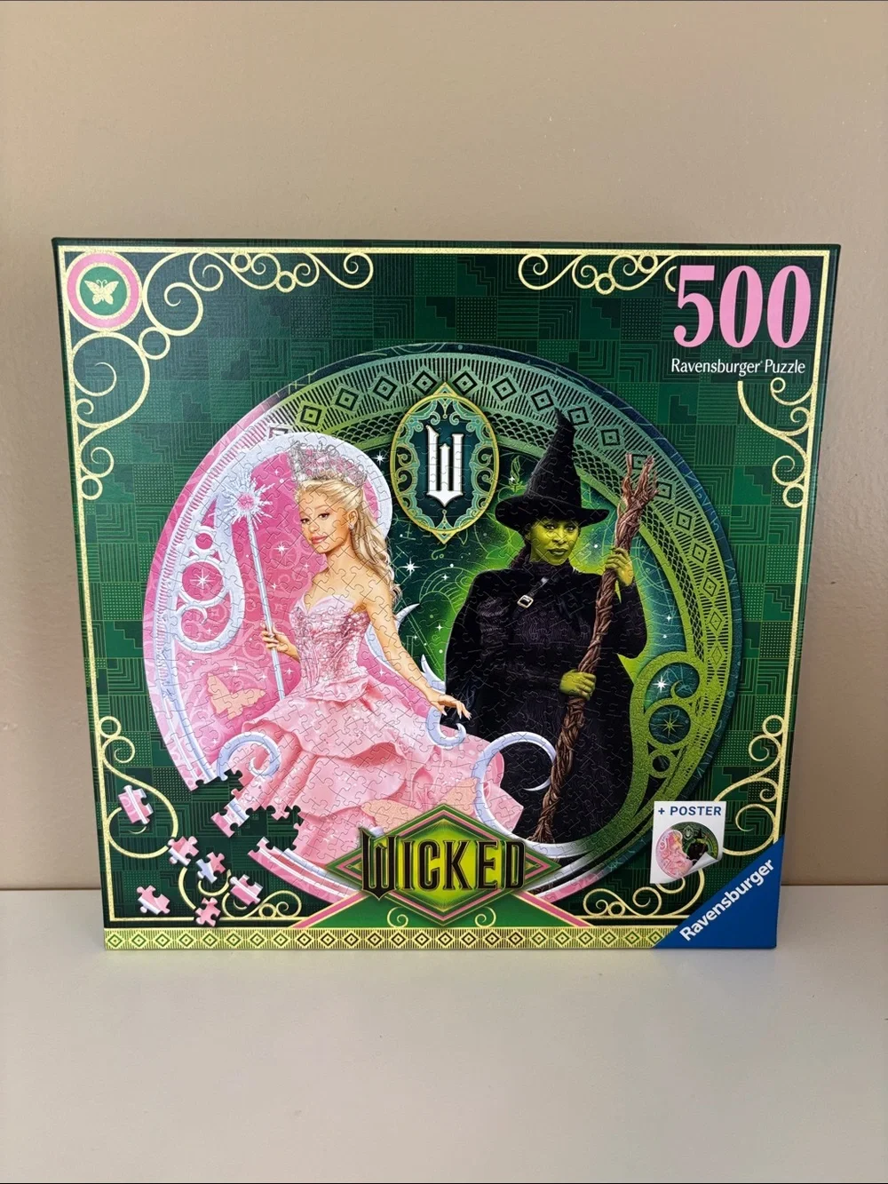 Ravensburger Wicked 500-Piece Puzzle — Pink & Green Artwork